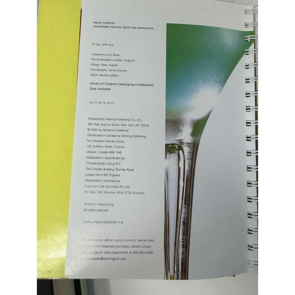 Complete Home Bartender's Guide Salvatore Calabrese Sterling White PB 2002‎ VTG